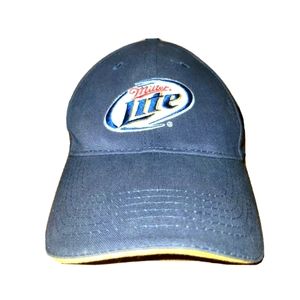 Men's Miller Lite Logo Beer Hook and Loop Adjustable Baseball Cap Hat